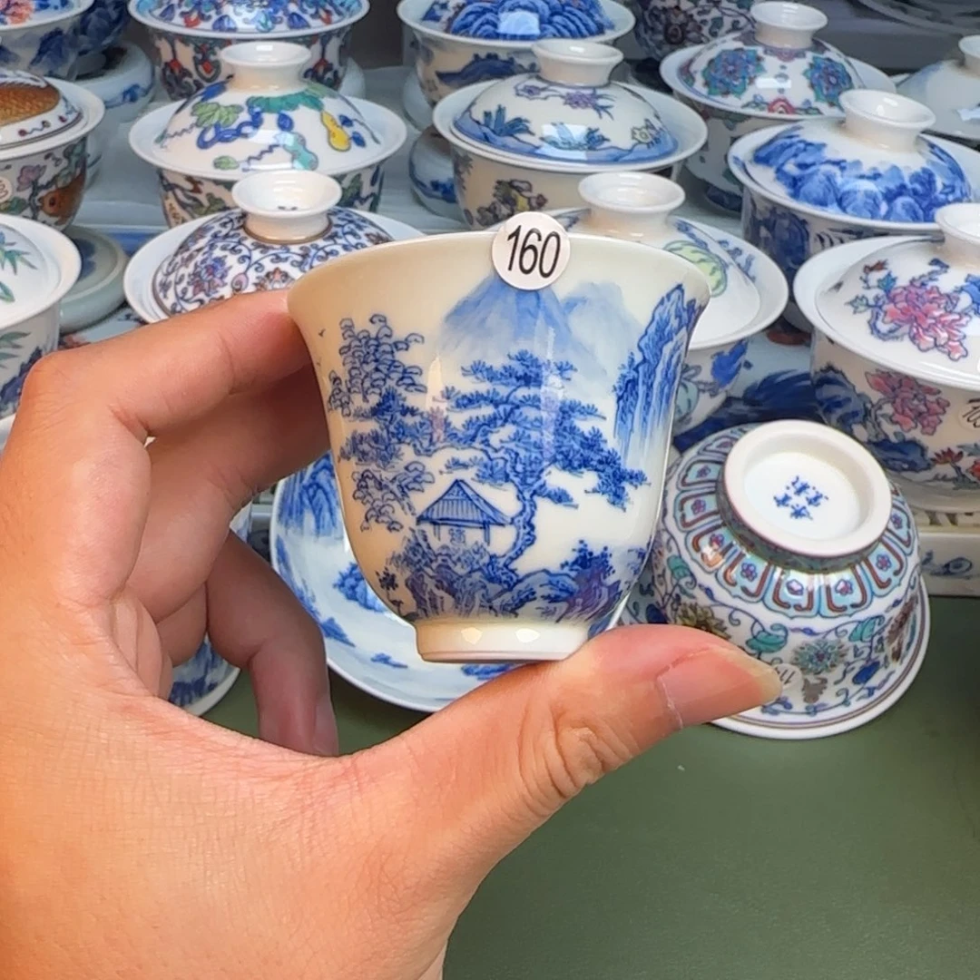 彦祖纯手工手绘茶具160
