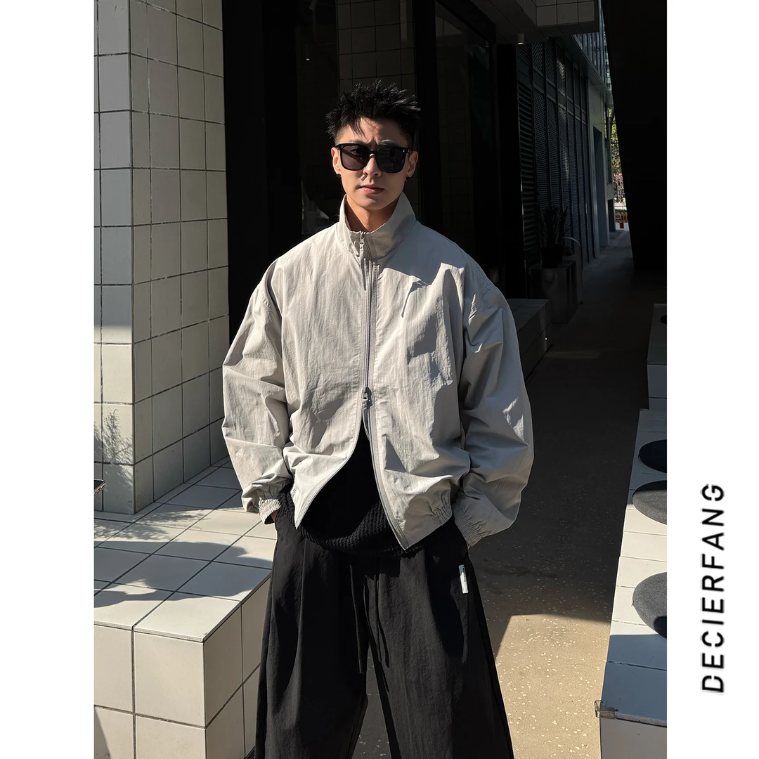 韩版潮流休闲运动户外遮阳透气宽松轻薄夹克外套