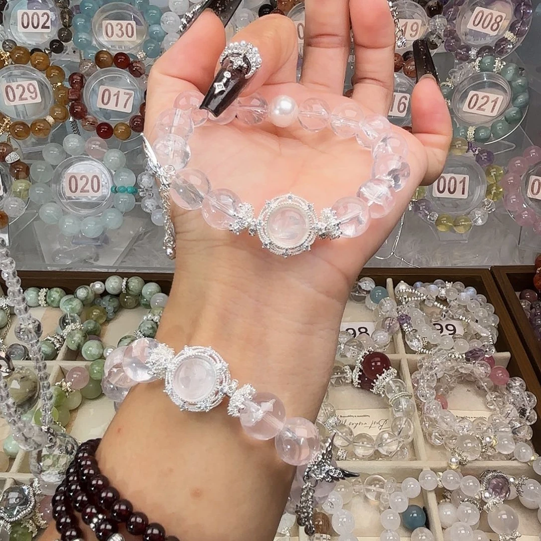 水晶手链银S925镶嵌