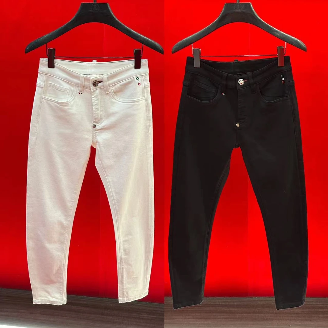 法拉盾定制PP系列25新款潮牌秋季百搭小直脚修身显瘦简单牛仔长裤