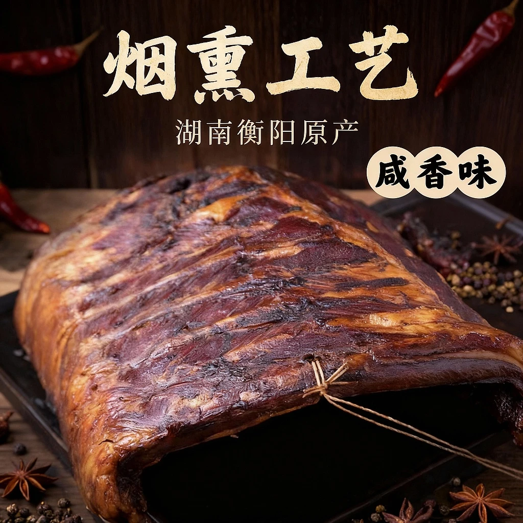 【烟熏腊排骨】湖南柴火烟熏腊排骨土猪古法香味肉质紧实咸香味好吃
