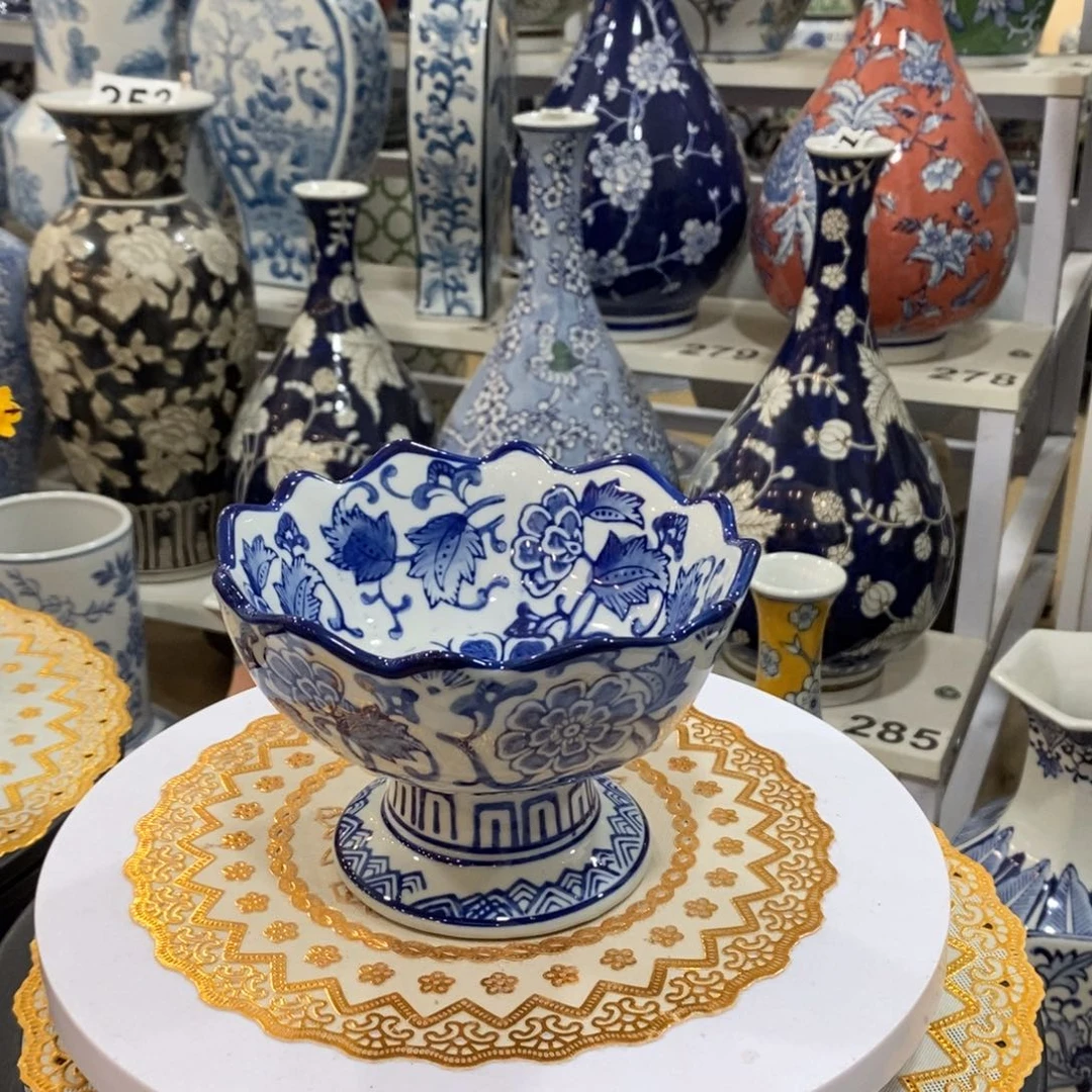 【闪购商品】陶瓷青花瓷高脚碗福利一个