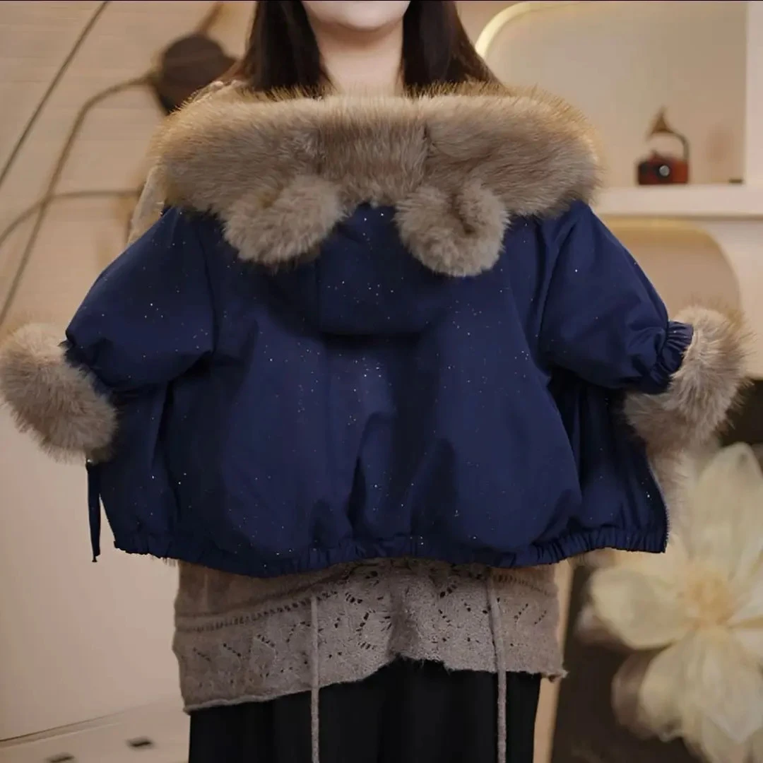 童装男女童加绒派克服2025年款衣服儿童棉服时尚保暖外套加厚冬款