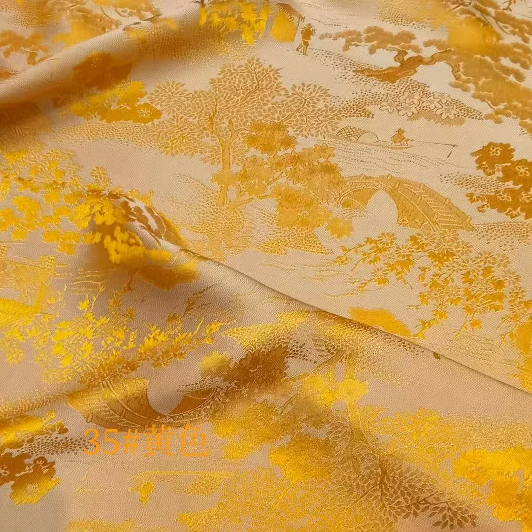 人丝金色清明上河图【旗袍连衣裙】