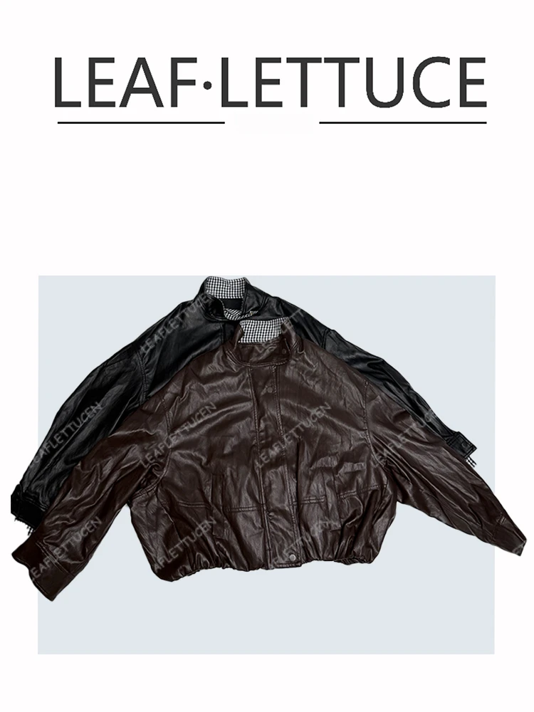 【LEAF LETTUCE】00124/9882美拉德短款皮衣