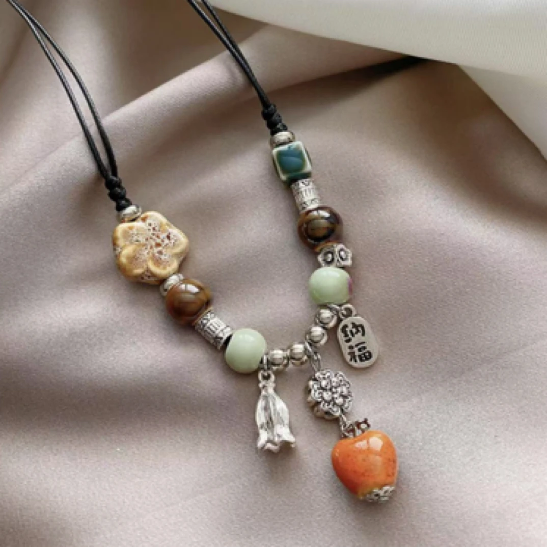 招财平安吊坠女财神长命锁