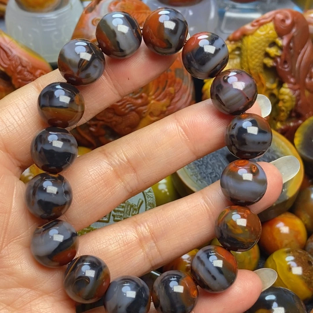 玛瑙/玉髓手链未镶嵌歸*战国红