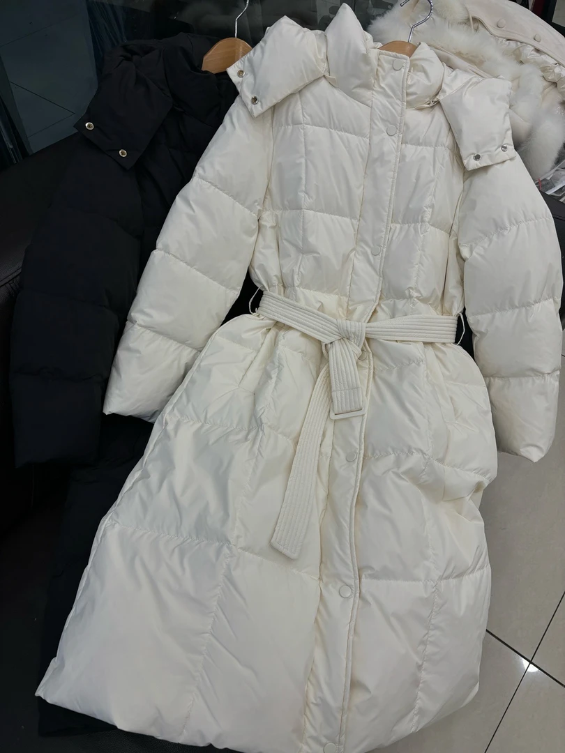 2024韩版秋冬连帽收腰款外套90鸭