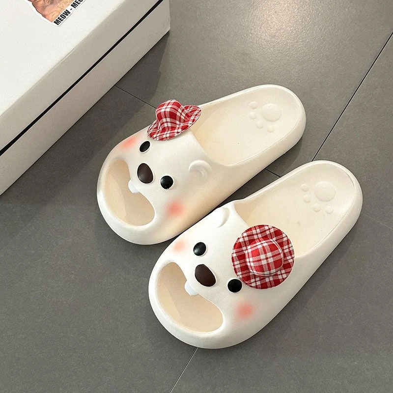 可爱卡通帽子海狸拖鞋女外穿2025春夏季新款防滑休闲居家平底一字