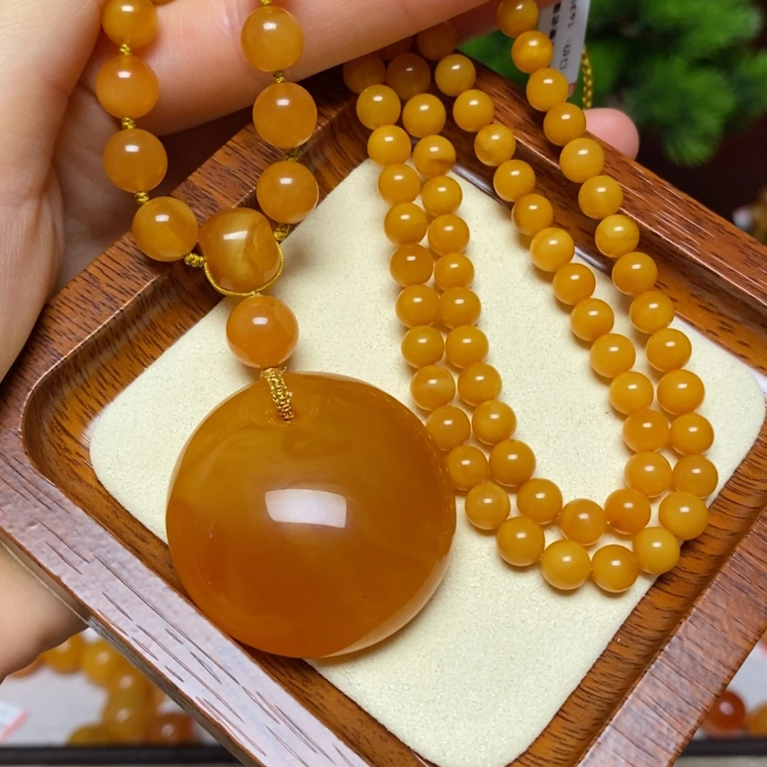 【闪购商品】蜜蜡颈饰未镶嵌项链