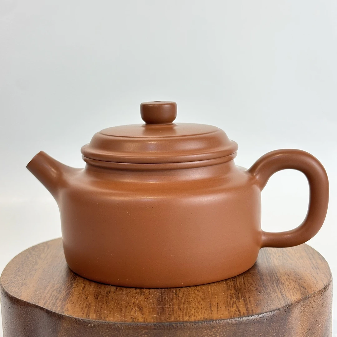 纯手工天然原矿坭兴陶钦州红原色经典德钟泡茶壶170cc容量