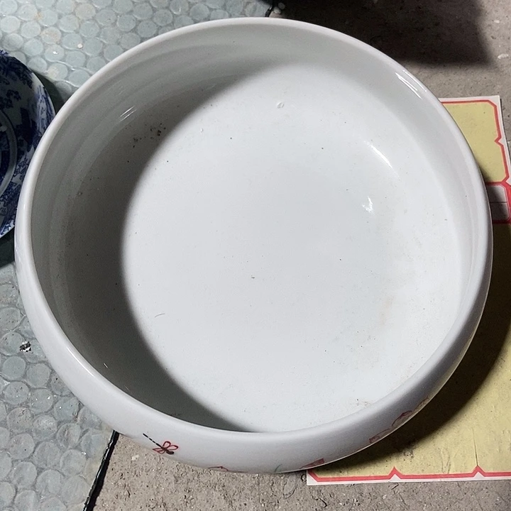 瓷片小***?景德镇陶瓷盆一个
