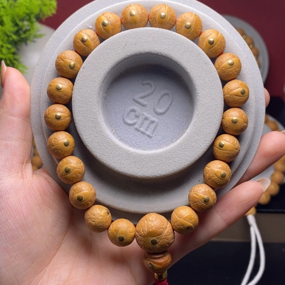 手串凤眼菩提11.5镶嵌铜