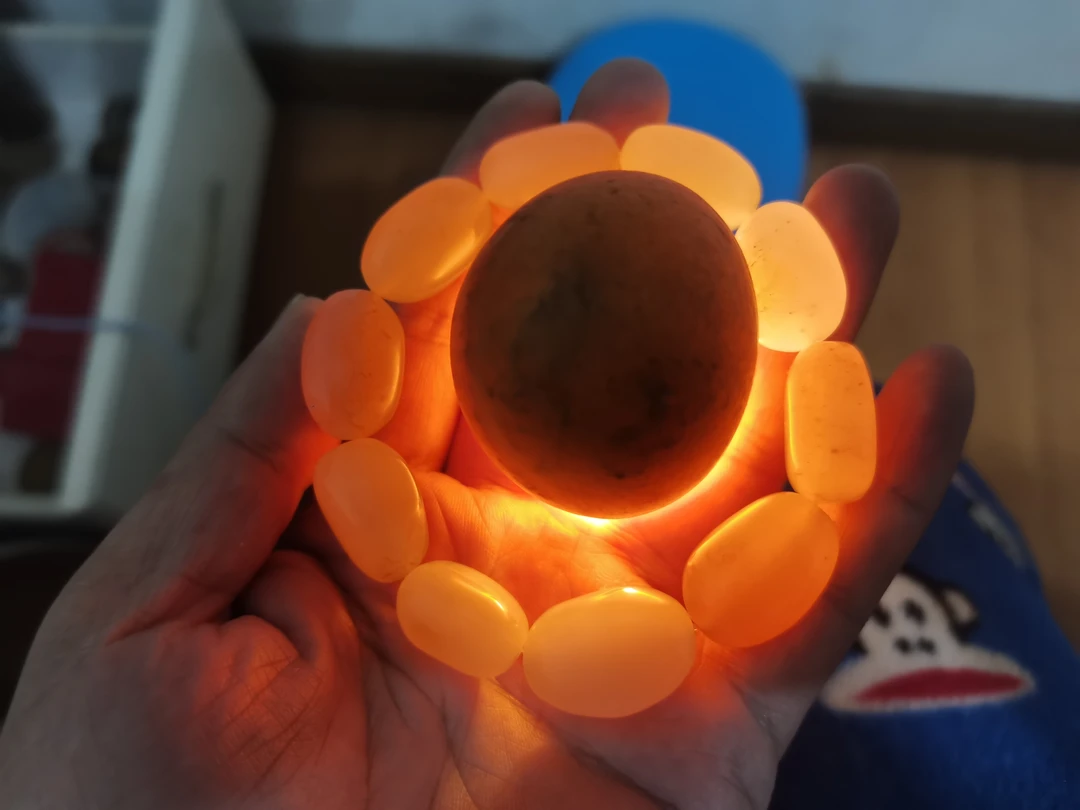 非金属仿水晶吊坠 江津硒玉原石挂件把件珠子