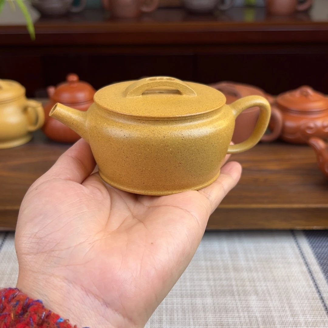 茶壶紫砂黄金段汉瓦全手微瑕150cc