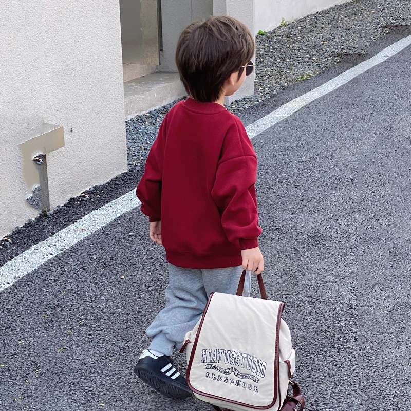 男童冬季2025新款加绒加厚卫衣WY233829