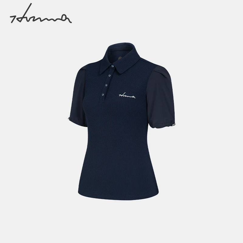 HONMA款潮流华夫格纹理女士短袖POLO衫时尚休闲HWKX707H212