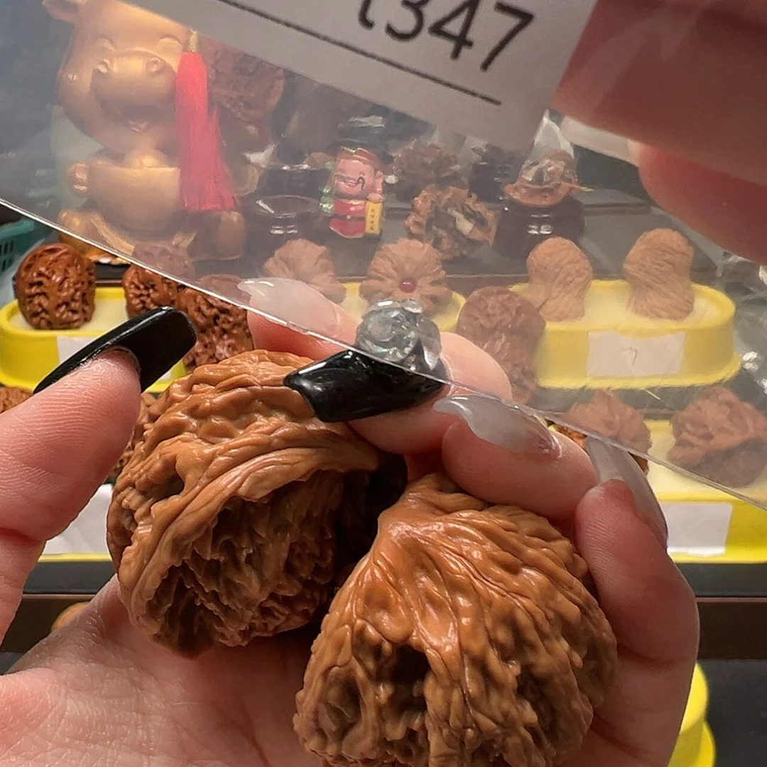 河***哥文玩核桃手把件虎蛇