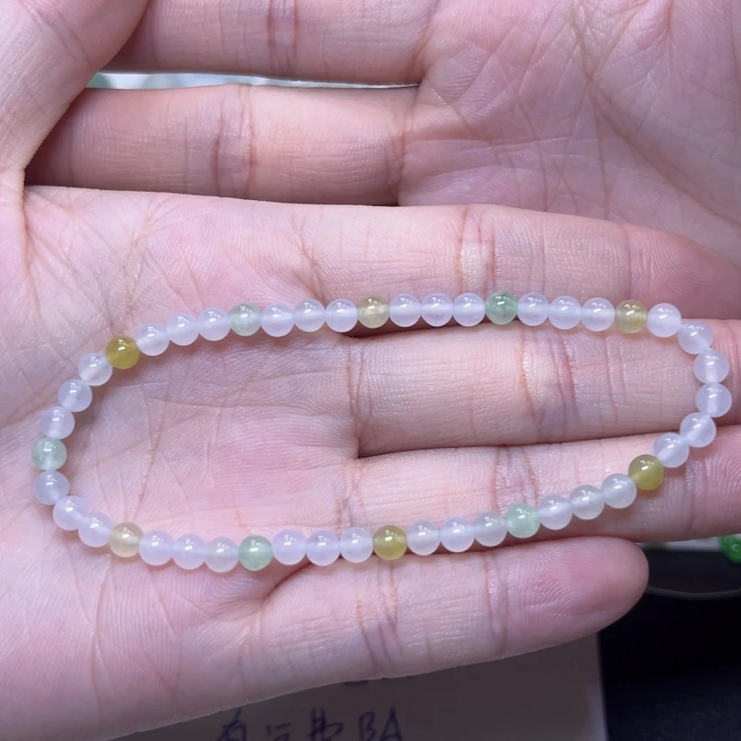 翡翠未镶嵌手链缅甸翡翠卡3.9