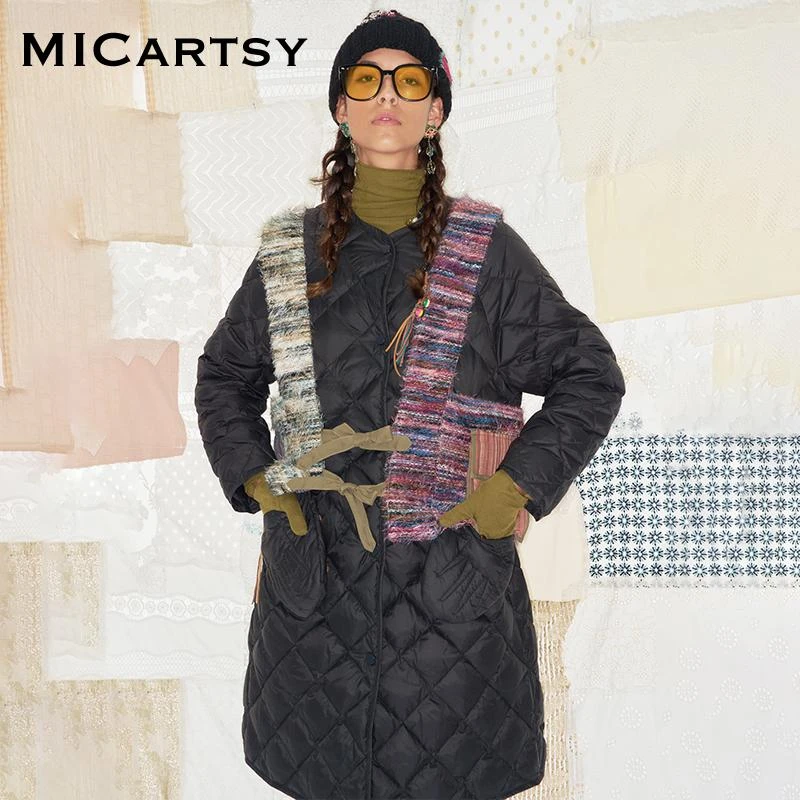MICartsy王紫珊2025秋冬新款马夹菱格羽绒服两件套
