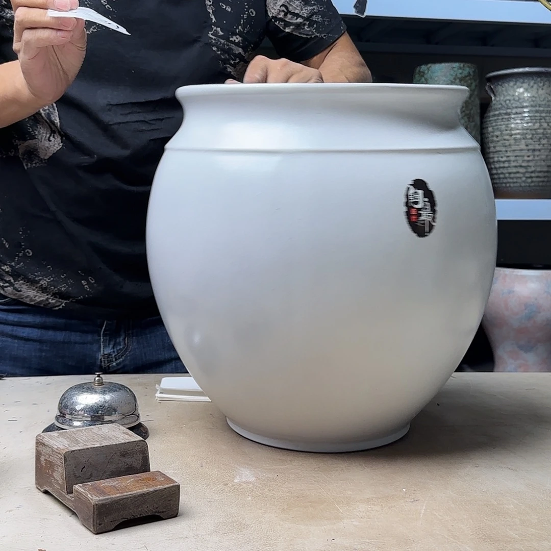 紫砂花盆尺寸28@34白色陶最大球