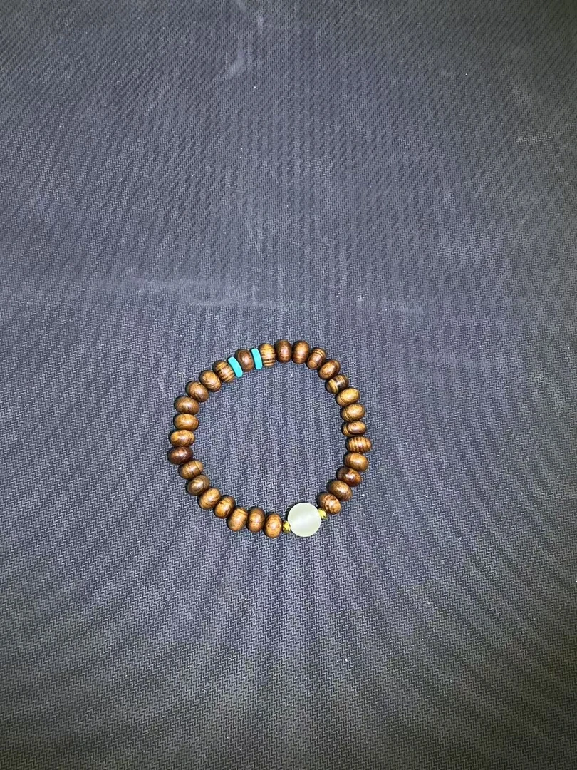 SC407带黄花算盘珠手串 精品手串搭配(无礼盒)