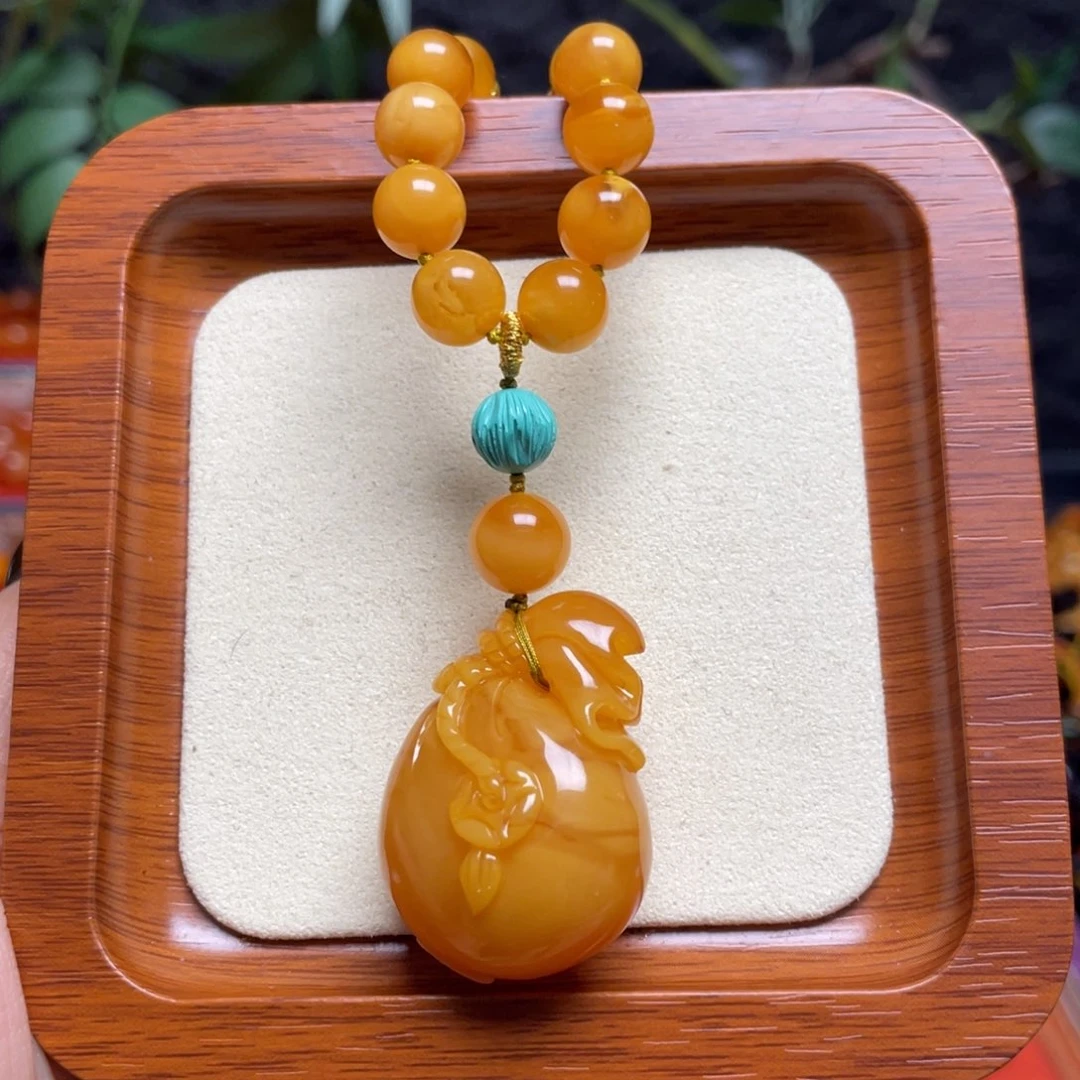 蜜蜡未镶嵌颈饰项链