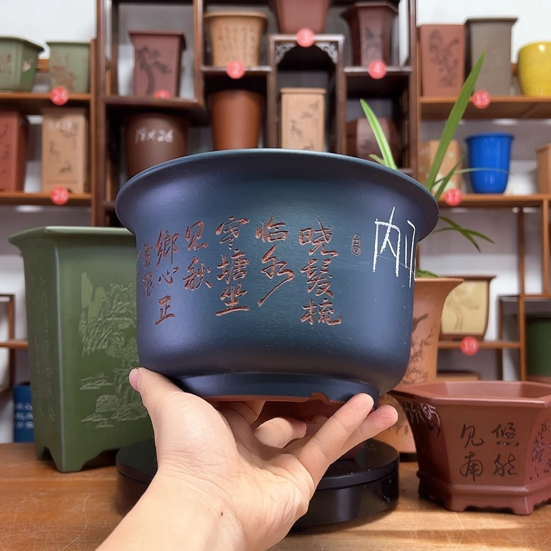 花盆紫砂周之夏精品紫砂花盆