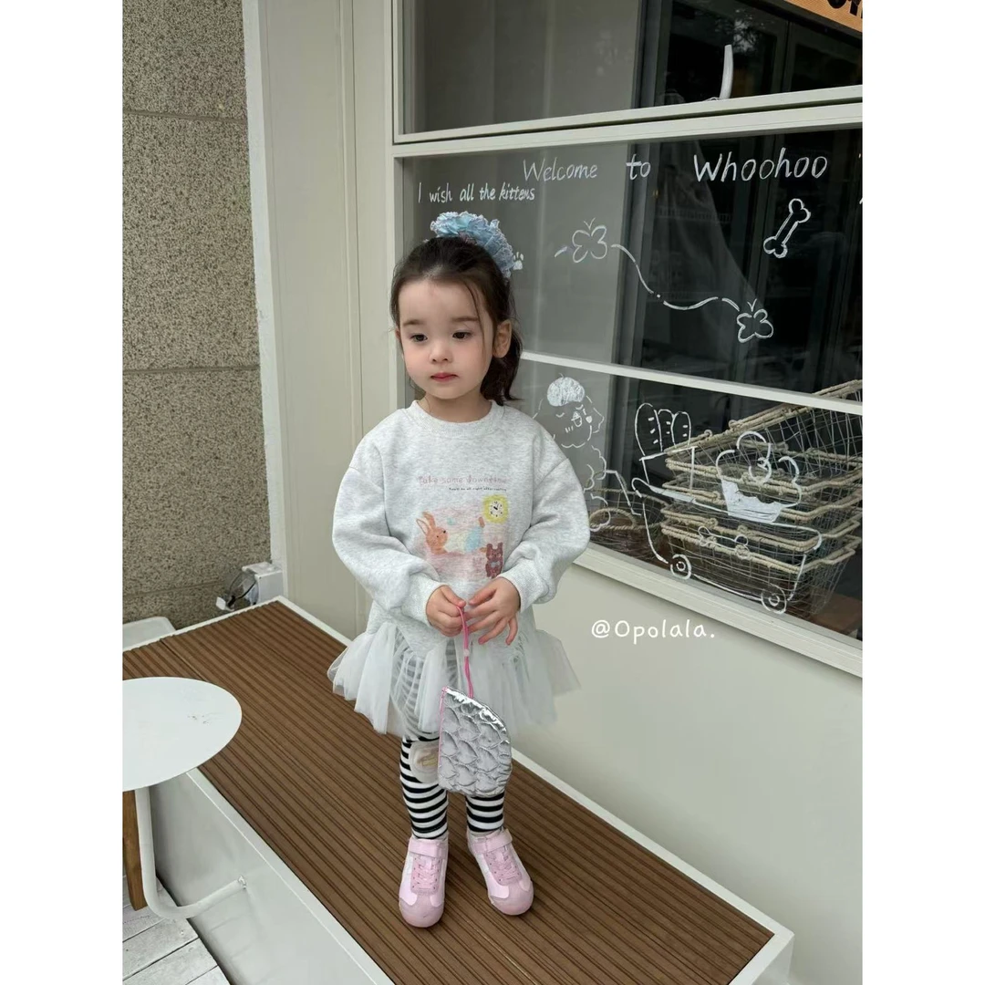 opolala·25秋~小兔子贴布绣打底裤Q188083（汉服）黑白条