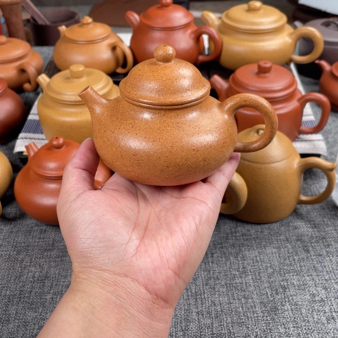 紫砂茶壶黄降坡容天全手30目190