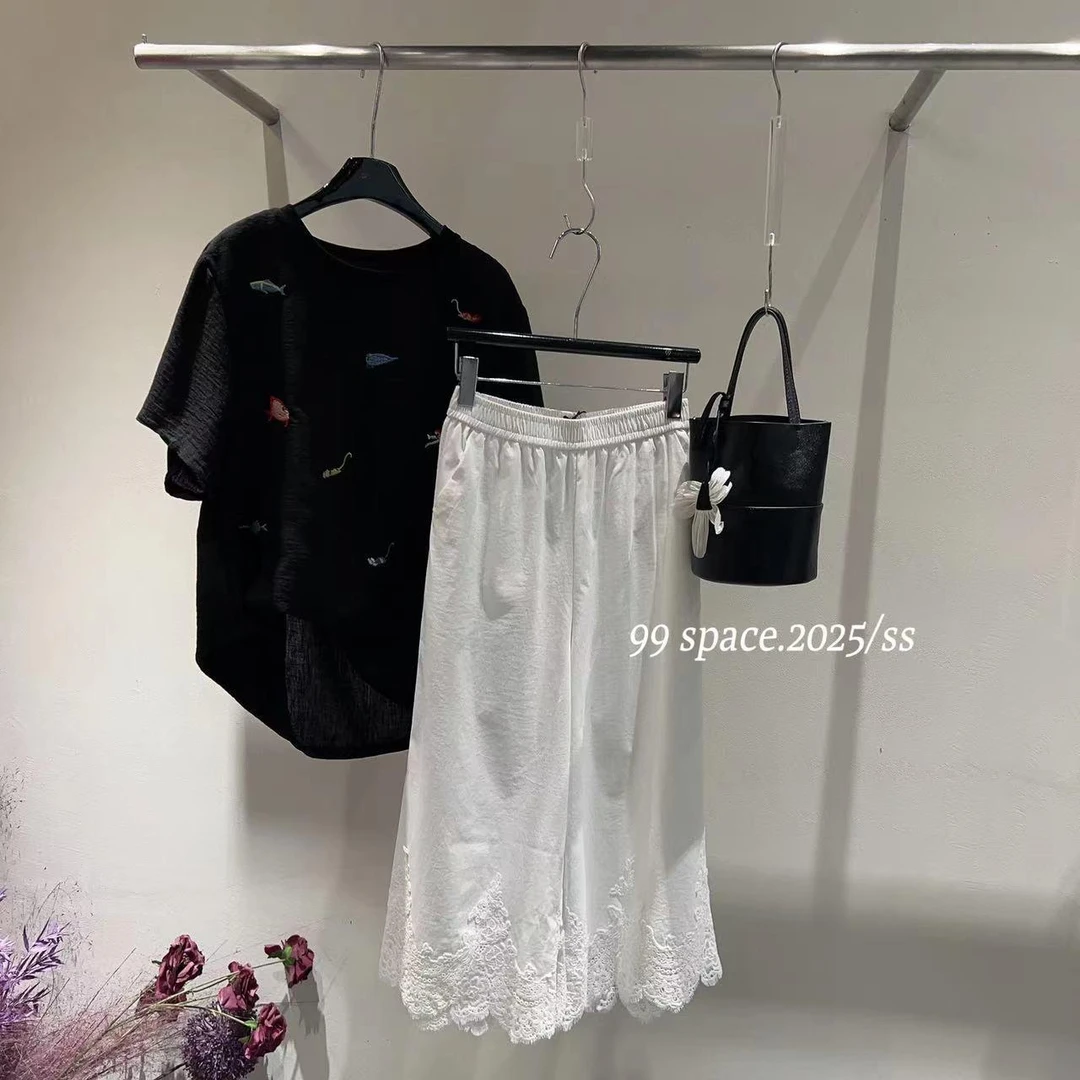 99-新款—花边九分裤休闲裤1699