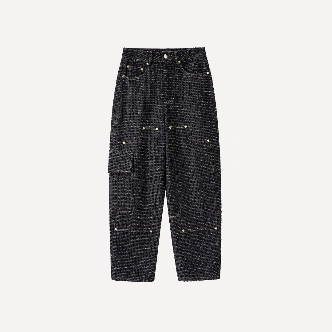 5NKC027（预售）【贵姐NICOLE】设计师高端定制垂感阔腿休闲裤