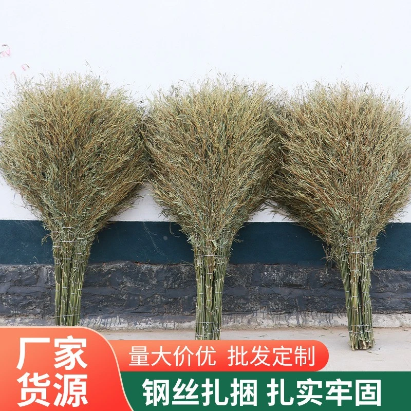 现货批发金枝一体扫把 手工编织4斤大扫帚 马路公园家用加粗扫把