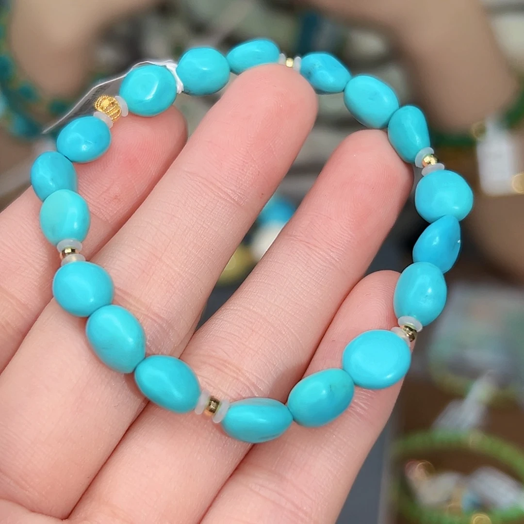 18K金镶嵌绿松石珠宝奇石