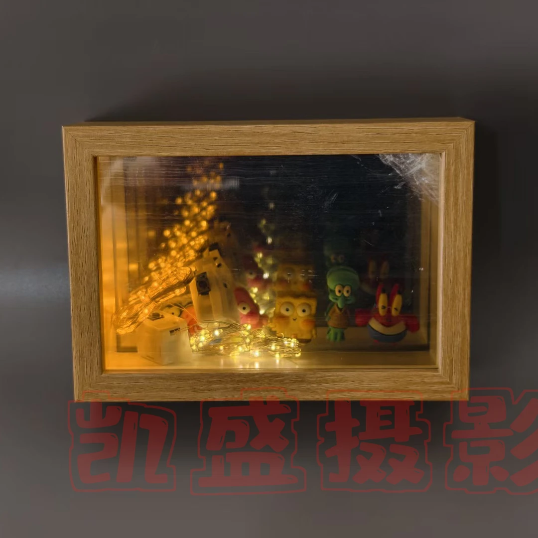 手办收纳展示盒深渊镜盲盒相框千层立体中空放娃玩具车模型车库