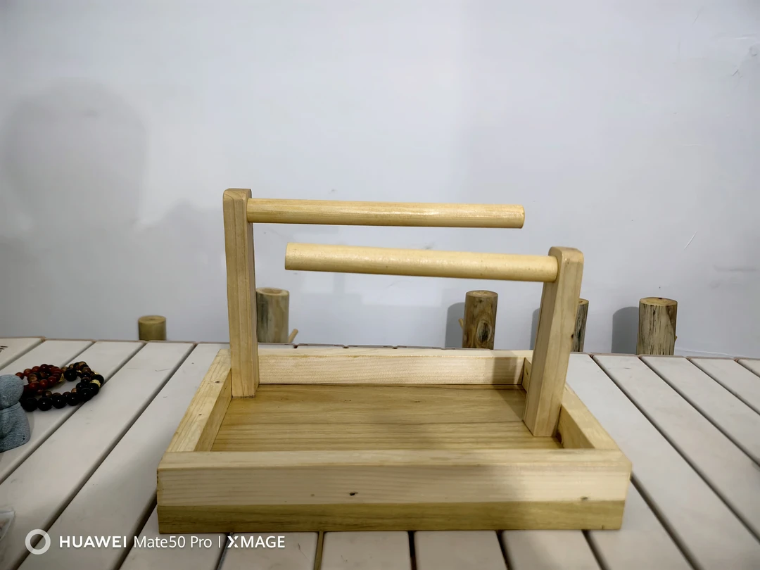 首饰展示架 首饰展示架中式实木质木制家用收纳架原木色手工简约