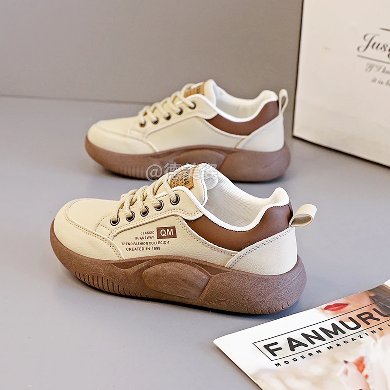 2025年春季新款潮鞋鞋子女百搭休闲运动鞋女厚底板鞋韩版时尚女鞋