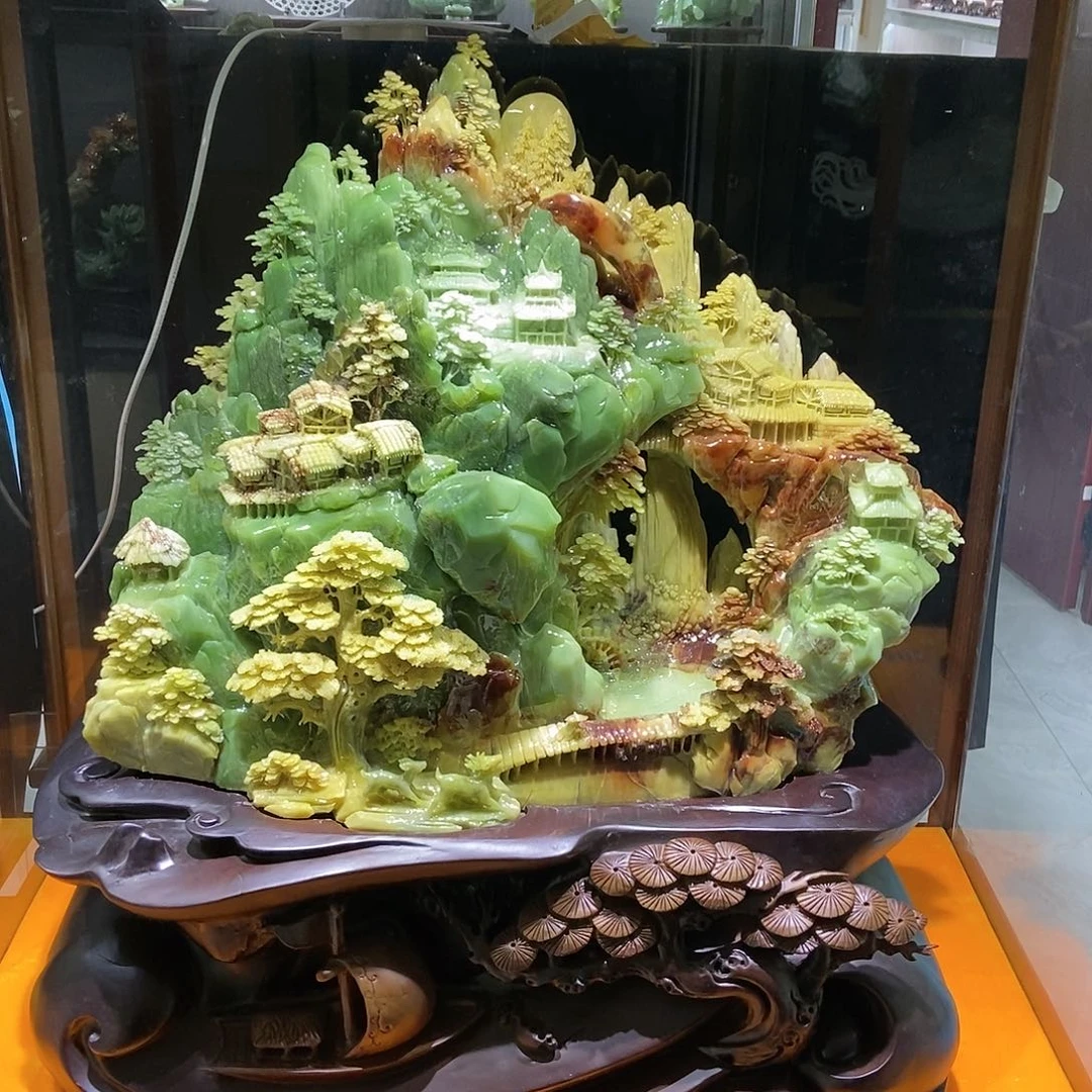 【闪购商品】未镶嵌蛇纹石玉家居摆件