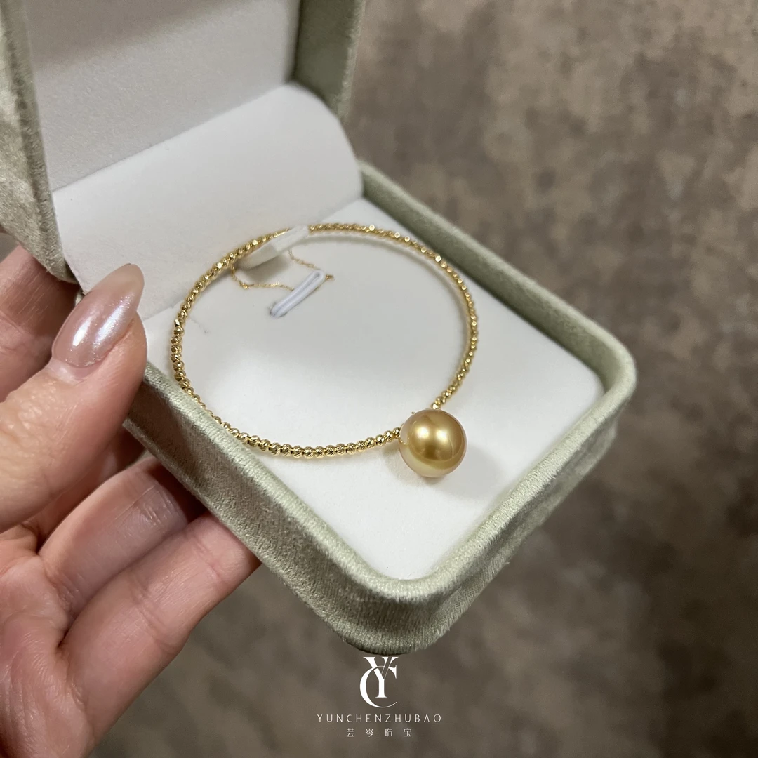 南洋海水珍珠18k金手镯