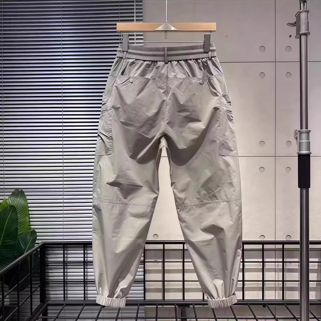 秋冬季新款速干机能黑色束脚裤舒适宽松哈伦裤潮流时尚百搭工装裤