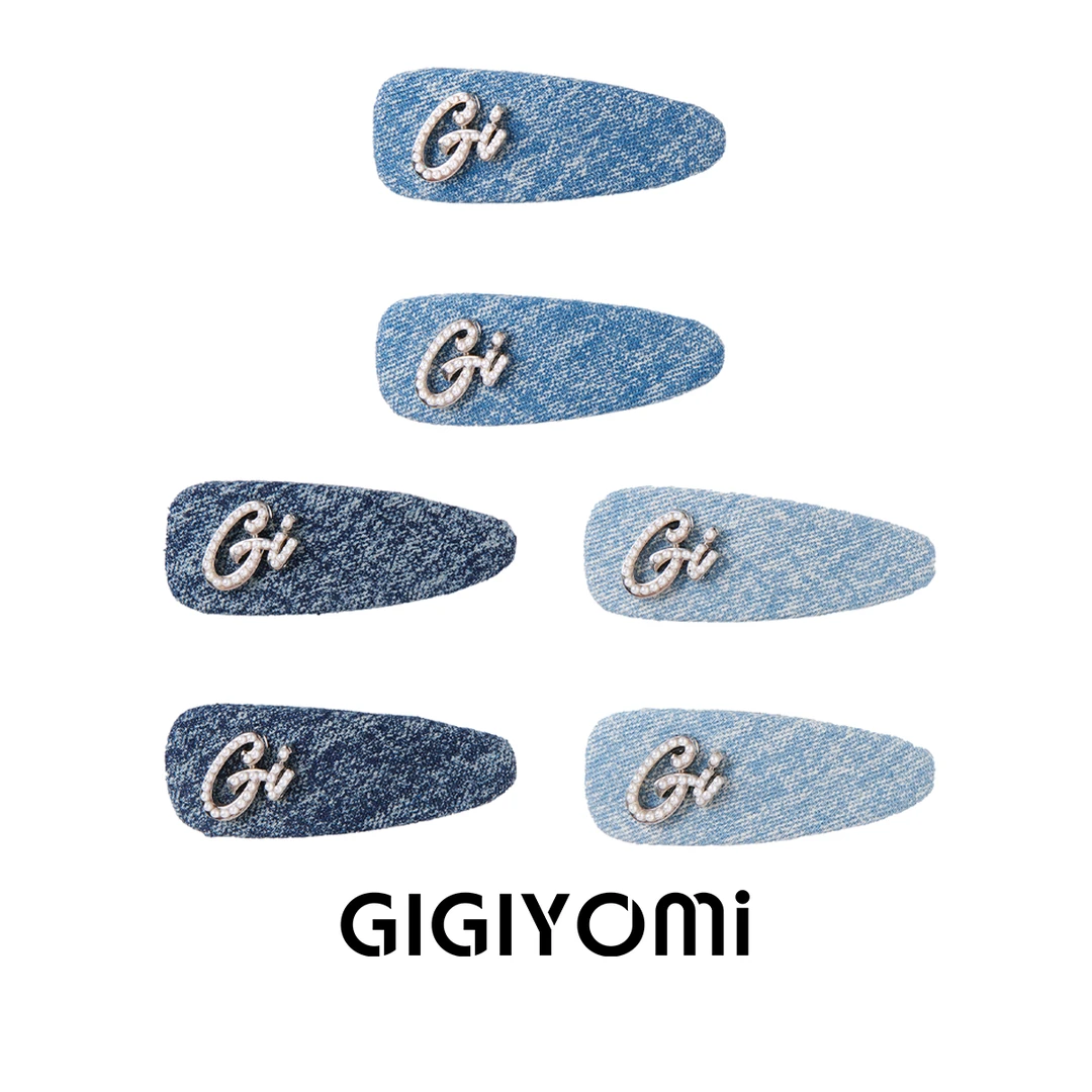 GIGIYOMi韩国原创设计高级感复古气质牛仔BB夹女发夹百搭发卡