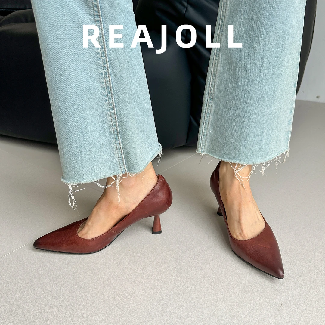 高跟鞋女气质高级不累脚2025新款爆款尖头配裙子的细跟不累脚单鞋