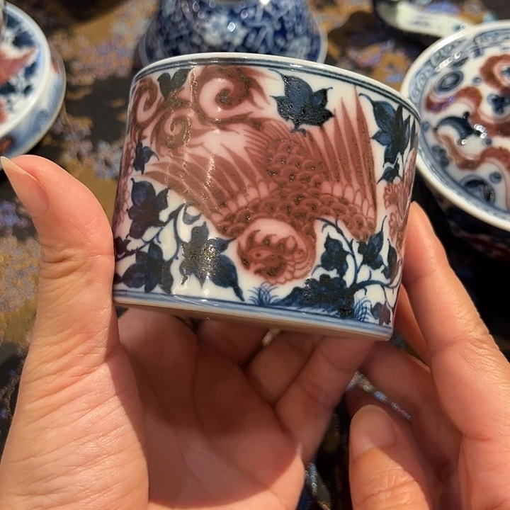 元青拙手仿元青花釉里红