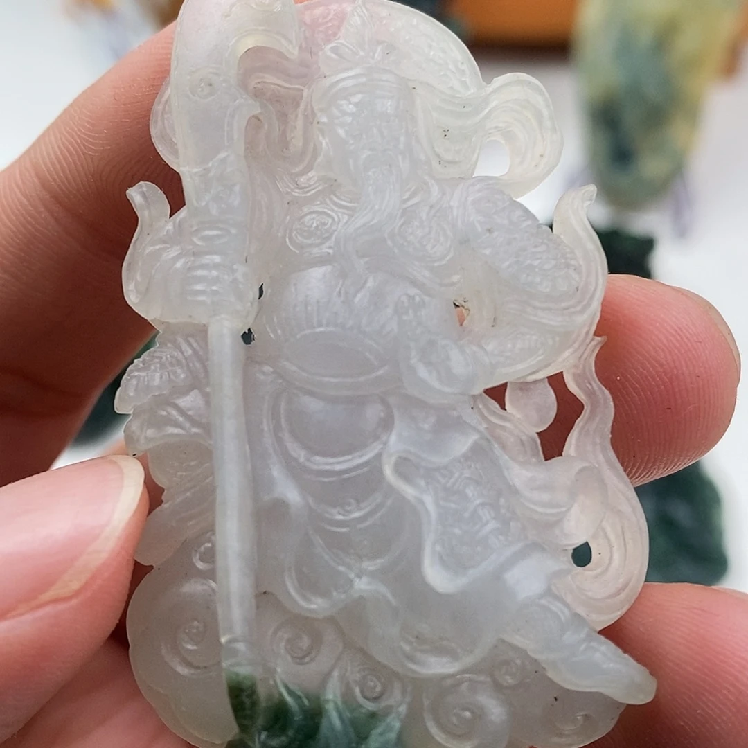 定制翡翠未镶嵌关二爷