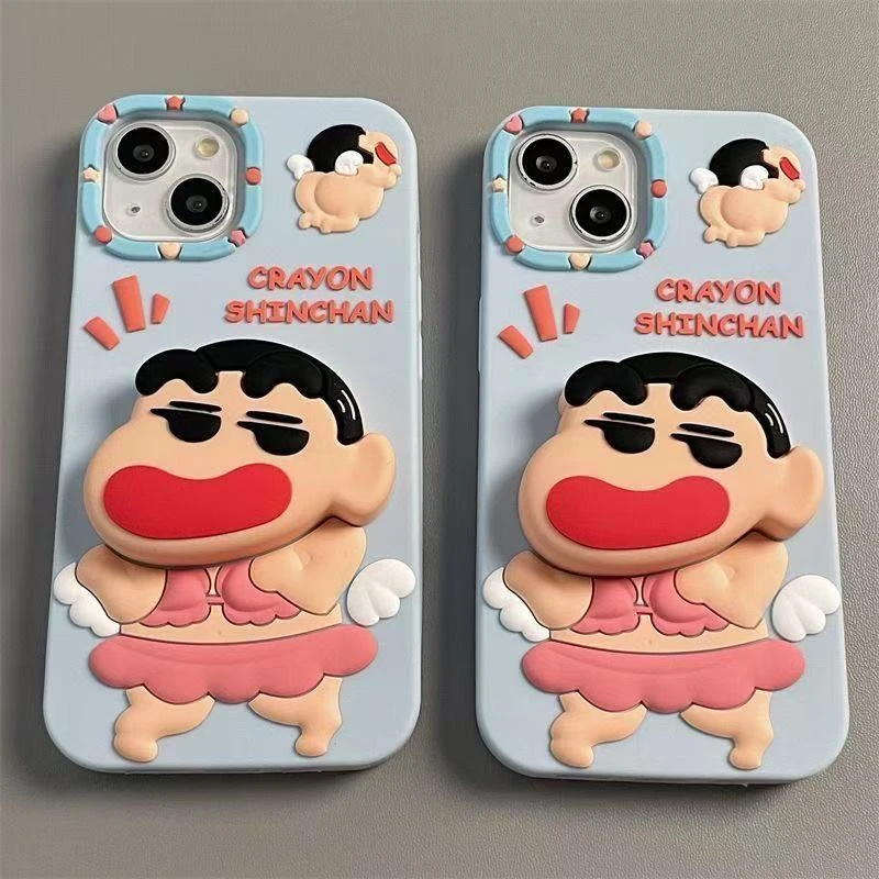 【苹果】搞怪天使比基尼小新硅胶手机壳适用于苹果/15promax/16pro/