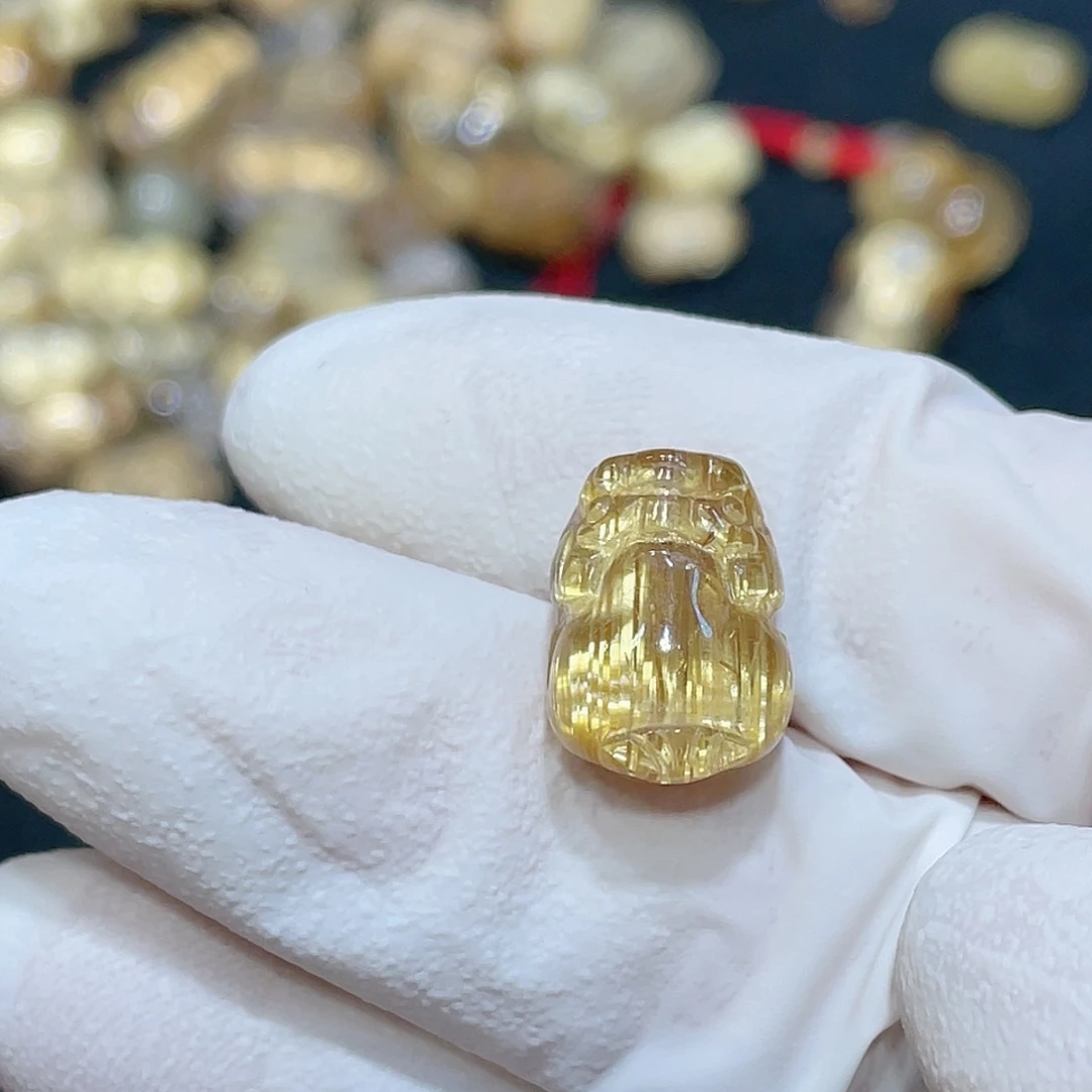 水晶兔毛10+未镶嵌本**静钛晶貔貅