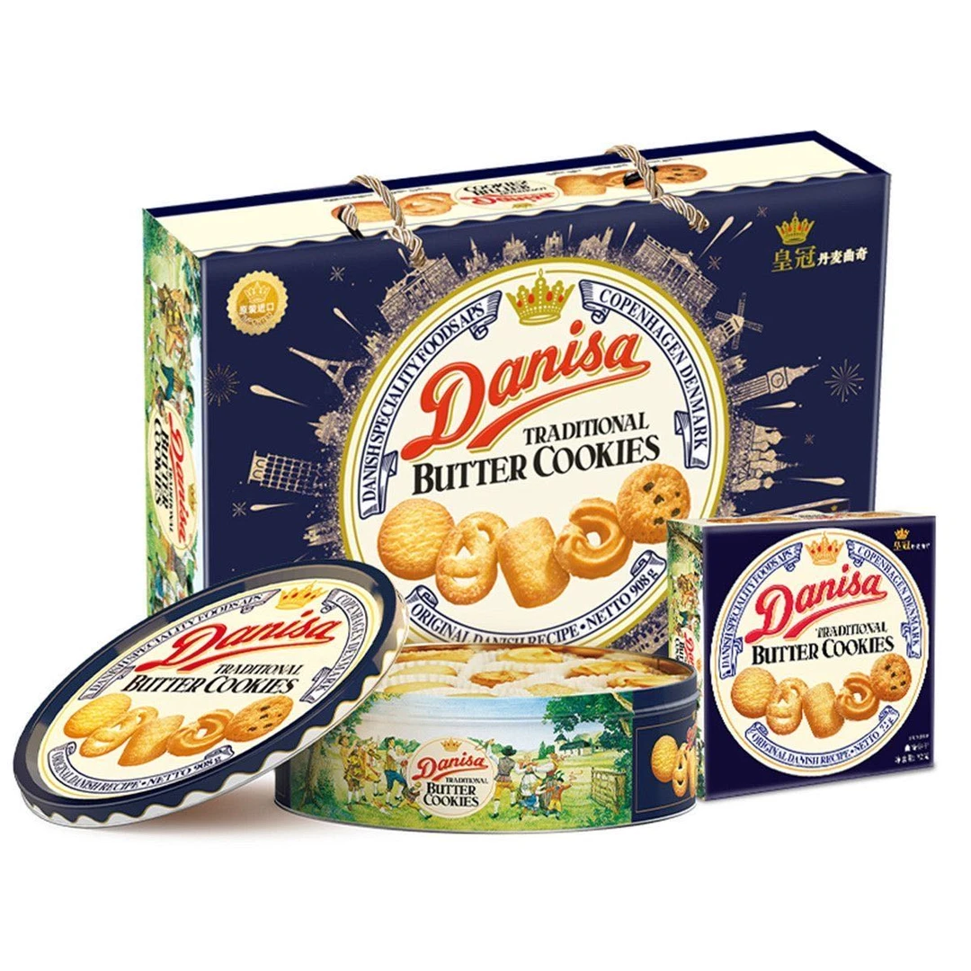 【72g*3盒】新疆发货丹麦曲奇奶油风味进口饼干休闲零食解馋包邮