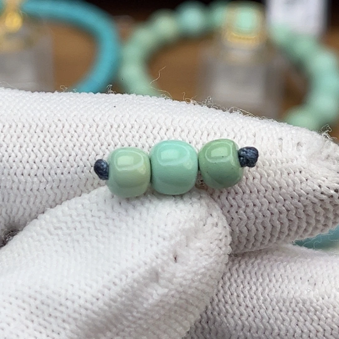 未镶嵌绿松石珠宝奇石果绿老型套珠