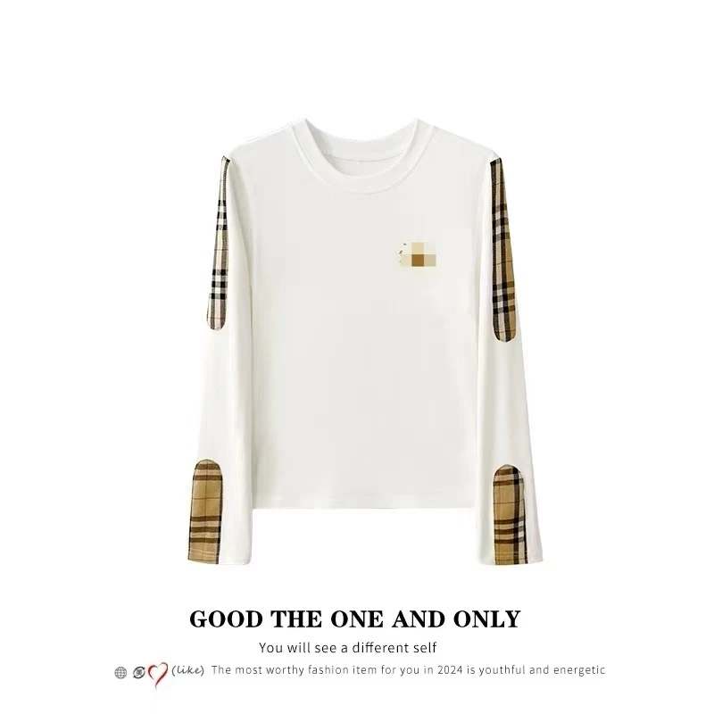 长袖拼接T绣花70118