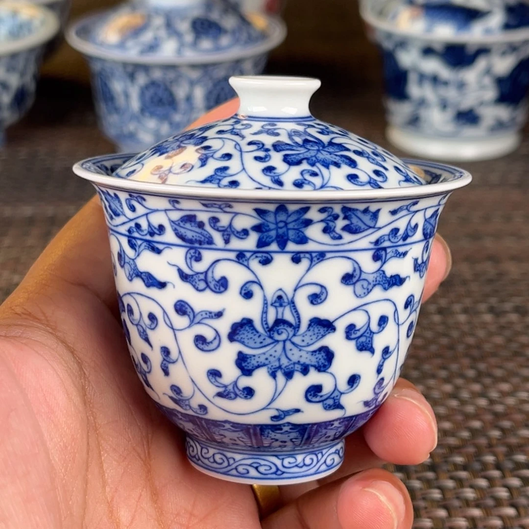 瓷片景德镇陶瓷盖碗
